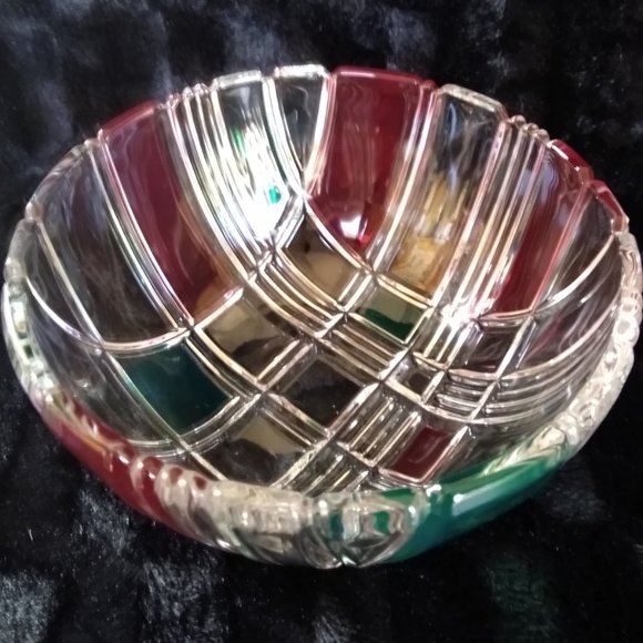 Walther Glas Holiday Plaid Crystal Bowl - Picture 2 of 6